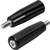 Swpeet 2 pezzi M8 × 63 mm maschio filettato gambo rotante, maniglia della macchina, manopola girevole, manovella maniglia girevole per fresatrice, tornio, smerigliatrice, trapano