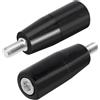 Swpeet 2 pezzi M8 × 50 mm maschio filettato gambo rotante, maniglia della macchina, manopola girevole, manovella maniglia girevole per fresatrice, tornio, smerigliatrice, trapano