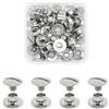 JINTANG 20 set di viti Chicago,M5×3,5mm kit di viti Chicago Phillips, rivetto in metallo Chicago Button, per cintura in pelle fai da te Craft cintura decorazione rilegatura (argento)