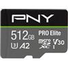 Pny U3 Pro Elite - - 512 GB scheda MicroSD (p-sdux512u3100pro-ge)