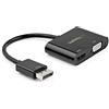 StarTech Adattatore Attivo DisplayPort a HDMI 4K 60Hz o VGA 1080p, HDR