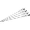 Weber Set di spiedini in Acciaio Inox 4 Pezzi/spiedini riutilizzabili per Carne, Verdure o Frutti di Mare, durevoli e Lavabili in lavastoviglie - Argento (7618)