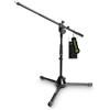 Gravity MS 4221 B - Asta microfonica corta con treppiede con base ripiegabile e portamicrofono a 2 punti