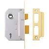 Yale Locks PM246PB25 - Serratura a mortasa a 2 leve, 67 mm, finitura in ottone lucido