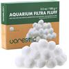 VORESTIC Filtra Fluff per acquario, filtro interdentale per acquario, filtro per acquario, lana filtrante per acquario, spugne filtranti per acquario, spugne filtranti per acquari, 100 g/Ø 32 mm