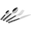 Excelsa Magic Black Set 16 Posate, Acciaio INOX, Manico in Plastica
