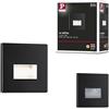 Paulmann 93094 Apparecchio LED da incasso lampada da incasso a parete Edge Quadro set 80x5 mm 50lm 230V angolare incl. 1x1,2W nero opaco plastica 2700K