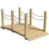 Relaxdays Ponte da Giardino, Pali con Catene, Legno di Abete, per laghetto, HxBxT: 55 x 150 x 67