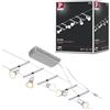 Paulmann CorDuo, sistema di cavi per faretti, 94442, set Salt, massima CC 5 pezzi da 10 Watt l'uno, estensibile, cromato, opaco, cavi, in plastica, GU 5,3, senza lampadine