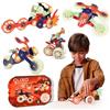 Clixo Mars Rover Pack - Glow-in-The-Dark Wheels Magnetic Building Toy - 30 Flexible Magnet Pieces for Galactic Exploration & Adventure. Award-nominated STEM Toy. Kids Gift & Travel Toy. Ages 6+ [New]