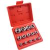 Crynvor 14 Pezzi Bussole Torx, E-Torx Esagonali a Bussola Brugola, con Rosso Custodia 1/2, 1/4, 3/8, E4, E5, E6, E7, E8, E10, E11, E12, E14, E16, E18, E20, E22, E24
