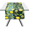 Excelsa Boboli Runner da Tavolo, 60% Cotone, 40% Poliestere, Cm. 45 x 140, Multicolore, Decoro Limoni