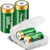 Palogreen 5000mAh C Batterie Ricaricabili - 1.2V NIMH LR14 Baby C ricaricabile Pile Batterie Alta Capacità per luci da campeggio ed emergenza, torce, radio, giocattoli...