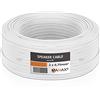 MANAX SC2075 - Cavo per altoparlante 2x0.75 mm² CCA (cavo per altoparlante/cavo audio), 2x0,75mm², 50,0m, bianco