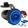 Offgridtec adattatore auto USB doppio 12V/24V con USB-C 65W e USB-A 18W, interruttore ON/OFF, copertura protettiva, corpo in PA66 e rame, IP66, per auto, camion e sistemi off-grid