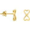 SOFIA MILANI - Orecchini da Donna in Argento 925 - Placcati in Oro - Orecchino a Perno a Cuore Infinito - E1393