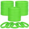 LVNRIDS Braccialetti in silicone 100 pezzi Verde chiaro, 20.2 cm Braccialetti Elastici in Gomma per Feste Eventi Sportive, Riutilizzabile Braccialetto Colorati per Uomo Donna