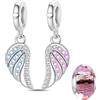 LNQOBU Charm Madre e Figlia - Charm con scritta Mum, Sister,Argento 925 con Ciondolo con zirconi 5A Adatto ai braccialetti Pandora Regali Festa Della Mamma