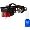 NAGAOKA Cartuccia stereo NAGAOKA MP-100H con set di soluzioni per la pulizia della cu...