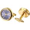 JewelryWe Gemelli Camicia Da Uomo con Orologio: Gemelli Polsino del Movimento per Orologi Funzionali Guarda Orologio