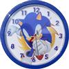 CARTOON Orologio parete analogico Sonic per bambini 25 cm per cameretta stanza dei giochi