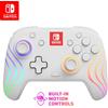 PDP Afterglow Wave Wireless Pro Controller with Full Motion for Nintendo Switch, Nintendo Switch - OLED Model, 8 RGB LED Lighting Zones, 30 Foot Range, 20 Hour Rechargeable Battery White