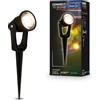 BRILONER - Sistema da giardino Connect to Shine 12V, faretto LED con picchetto, prolunghe, IP65, luce bianca calda, illuminazione da giardino, 22,5x6x5,5 cm, nero