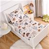 KWLOVER - Set di lenzuola con angoli elasticizzati per bambini (cani), per letto doppio)
