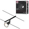 Paulmann CorDuo, punto luce per sistema di cavi per faretti, 94447, Salt, massima CC 10 Watt, cavi estensibili, nero opaco, in plastica, GU 5,3, senza lampadine