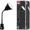 Paulmann 95427 Lampada da presa Junus con braccio flessibile max. 20 Watt lampada nero metallo, plastica luce E14