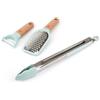 MasterChef Junior Masterchef - Set di 3 utensili da cucina | Pelapatate, pinza e grattugia | Design in legno e acciaio inossidabile | Accessori da cucina per casa e cucina | Utensili da cucina