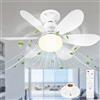 Beeoecm Ventilatore da Soffitto con Luce, 52CM Piccoli Lampadario con Ventilatore da Soffitto, E27 Plafoniera Led con Ventilatori Telecomando, Silenziosa, Velocità, Luminosità, Memoria, Tempistica