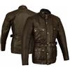 Bikers Gear Australia Giacca moto classica con protezioni in pelle bovina cerata e oliata, colore nero