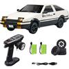FLYCOLOR 1:18 AE86 Modello LD1801 RC Drift Car 1/18 2.4G Telecomando su Strada ESP Giroscopio LED Mini RC Racing Cars (Bianco)