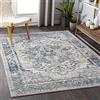 Livabliss Ascot Tappeto Vintage Tappeto per Soggiorno, Corridoio, Cucina Tappeti Salotto Classico, Orientale, leggera Manutenzione Pelo Corto, Grande, 160x220 cm Grigio e Blu