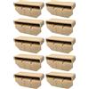 cyclingcolors 10x Supporto doga monodoga 63 x 8 mm in plastica per rete letto telaio in legno, terminale fissaggio con linguetta graffetta vite - beige