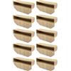 cyclingcolors 10x Supporto doga monodoga 63 x 12 mm in plastica per rete letto telaio in legno, terminale fissaggio con linguetta graffetta vite - beige