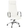 HJH Office 600902 Poltrona Girevole ASPERA 20 Pelle, Sedia da Ufficio con Braccioli, Schienale alto ergonomico, Altezza Regolabile, Bianco Crema