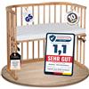 babybay Maxi lettino extra grande in legno di faggio massiccio, altezza regolabile ed ecologico/con materasso Classic Soft (faggio oliato)