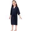 KAKU NANU Vestaglia da Bambina in Raso Kimono Leggero Abito da Camera Estate Pigiama Bambini Viola 7 8 9 Anni