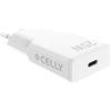 Celly Caricatore USB-C Ultra Slim 25W, con Tecnologia GaN, Ricarica Rapida e Efficiente, Protezioni contro Sovraccarico, Sovratensione e Surriscaldamento