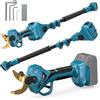 TIHOOK Cesoie da giardino a batteria 2 in 1, motore elettrico senza spazzole con asta telescopica da 8,2 m, LCD, apertura massima 60 mm, forbici per Makita BL-18 V, per tagliare alberi (senza batteria