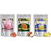 Guetella Fette di frutta mista liofilizzate, 100% frutta secca, naturale, senza additivi, alta qualità, fette di frutta mista, vegano, snack, frutta pura