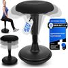 Dynaseat Sgabello ergonomico regolabile in altezza per sedersi e stare in piedi (nero, 45 - 65 variante) - Sgabello da ufficio ergonomico - Sgabello da scrivania con effetto oscillante - Supporto in