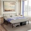 Dreamzie - Letto 160x200 con Testiera in Metallo - Altezza 35 cm