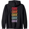 Code Apparel Codice Felpa con Cappuccio