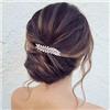 Yheakne Cristallo Matrimonio Capelli Clip Barrette Oro Strass Bling Nuziale Copricapo Decorativo Testa Clip Copricapo Cristallo Brillare Cz Sposa Accessori Per Capelli Per Le Donne E Le Ragazze (oro)