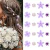 NATOSU 20 mini fermagli per capelli a forma di fiore, con strass, piccoli fermagli decorativi per capelli da sposa, accessori per ragazze (viola)