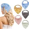 KEYRI 5 Pezzi Bandana Donna, Fasce per Capelli in Chiffon Boho Elastiche Morbido Accessori Foulard Capelli con Stampa Floreale Bandane per Bambina Spa Yoga Doccia Sport