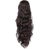 DULFAX Coda Capelli Extension Pinza, Lunga Ondulato Coda Finta Capelli, Riccia Coda di Cavallo Estension Sintetici Posticcio Ponytail per Donne, Marrone, 65 cm